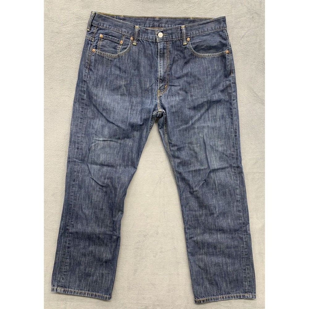 Levi's Strauss 514 Denim Jeans Men's Size 38 X 34 Blue 100% Cotton Straight Leg - Picture 3 of 16